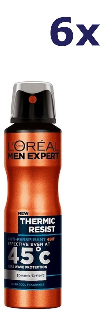 L'Oréal Paris L'Oréal Men Expert Thermic Resist Deodorant Spray - 6 x 150 ml