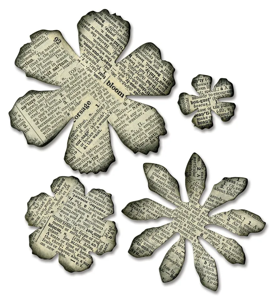 Matrice Sizzix Bigz Tattered Florals pour Création de Fleurs en 3D