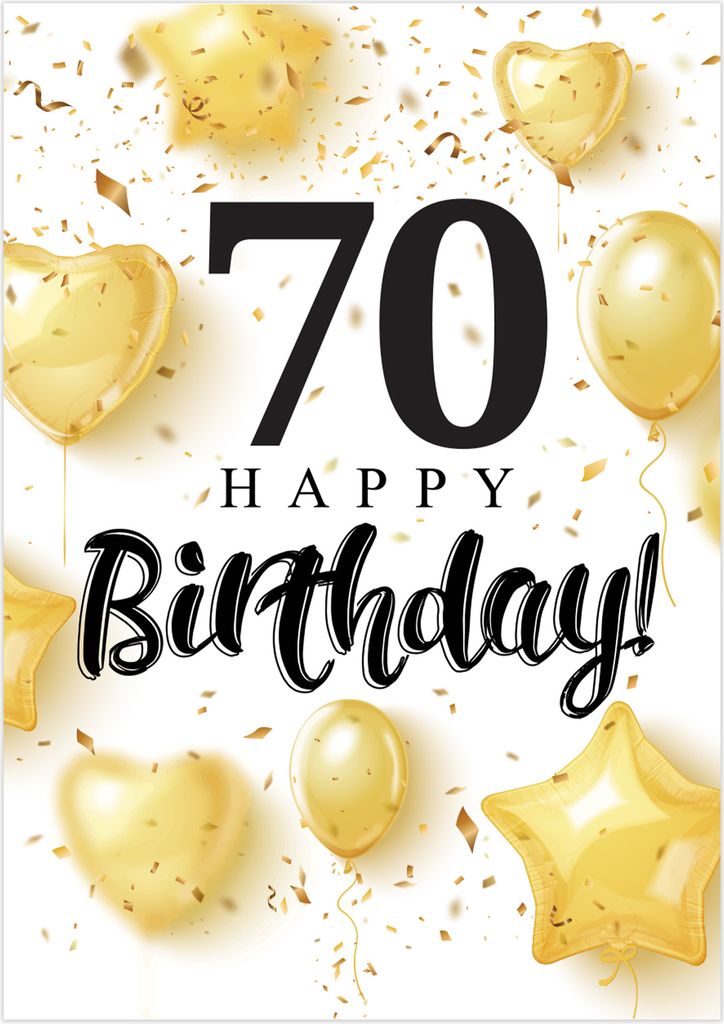Friendly Fox Geburtstagskarte runder Geburtstag - 70. Produktbild 