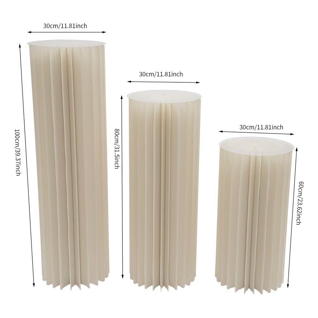 3 Stück Blumenständer 60cm+80cm+100cm Hochzeit Centrepieces Produktbild 6
