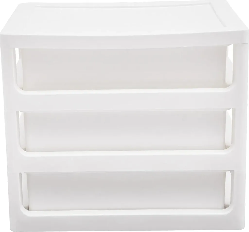 Rangement de bureau blanc pour documents et accessoires - 3 tiroirs