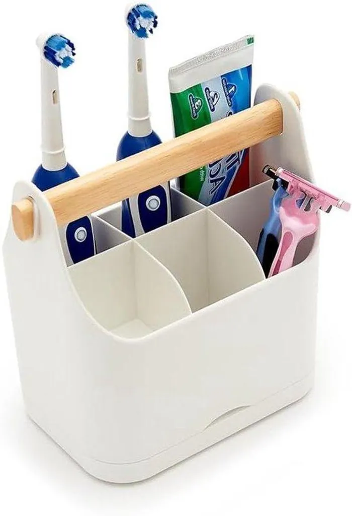 Organisateur de salle de bain blanc pour protéger vos brosses à dents