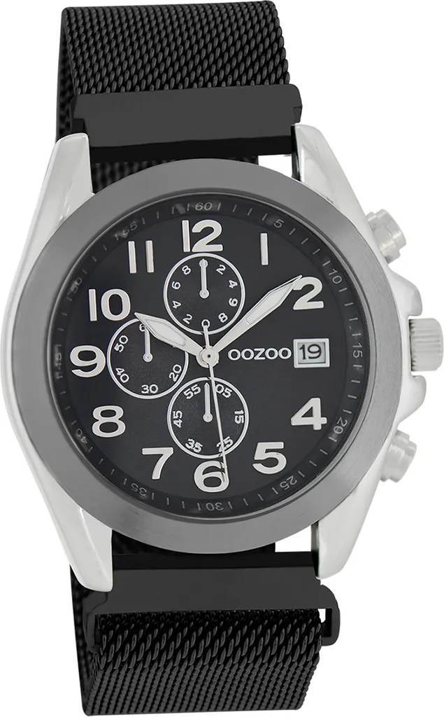 Oozoo orologio da donna in metallo orologio analogico al quarzo bracciale nero Timepieces D2UOC10733