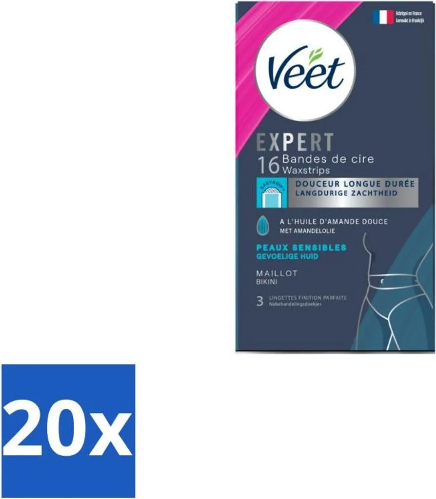 Ceretta Bikini Sensitive Veet Expert 20 Pezzi - Risultati Professionali