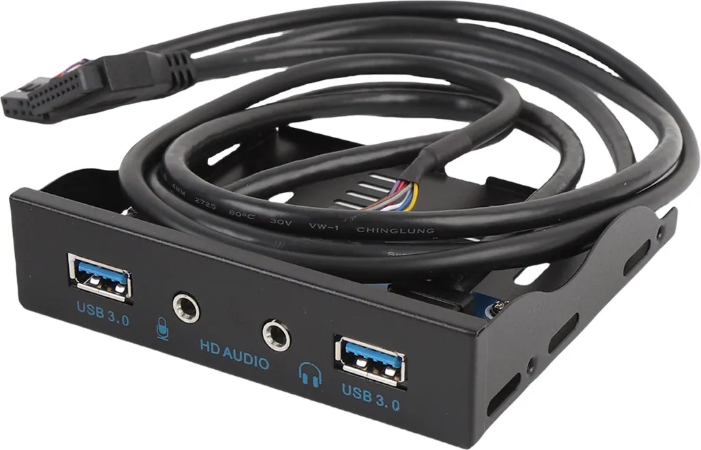 Lecteur de disquettes USB 3.0 avec interface audio HD pour PC noir
