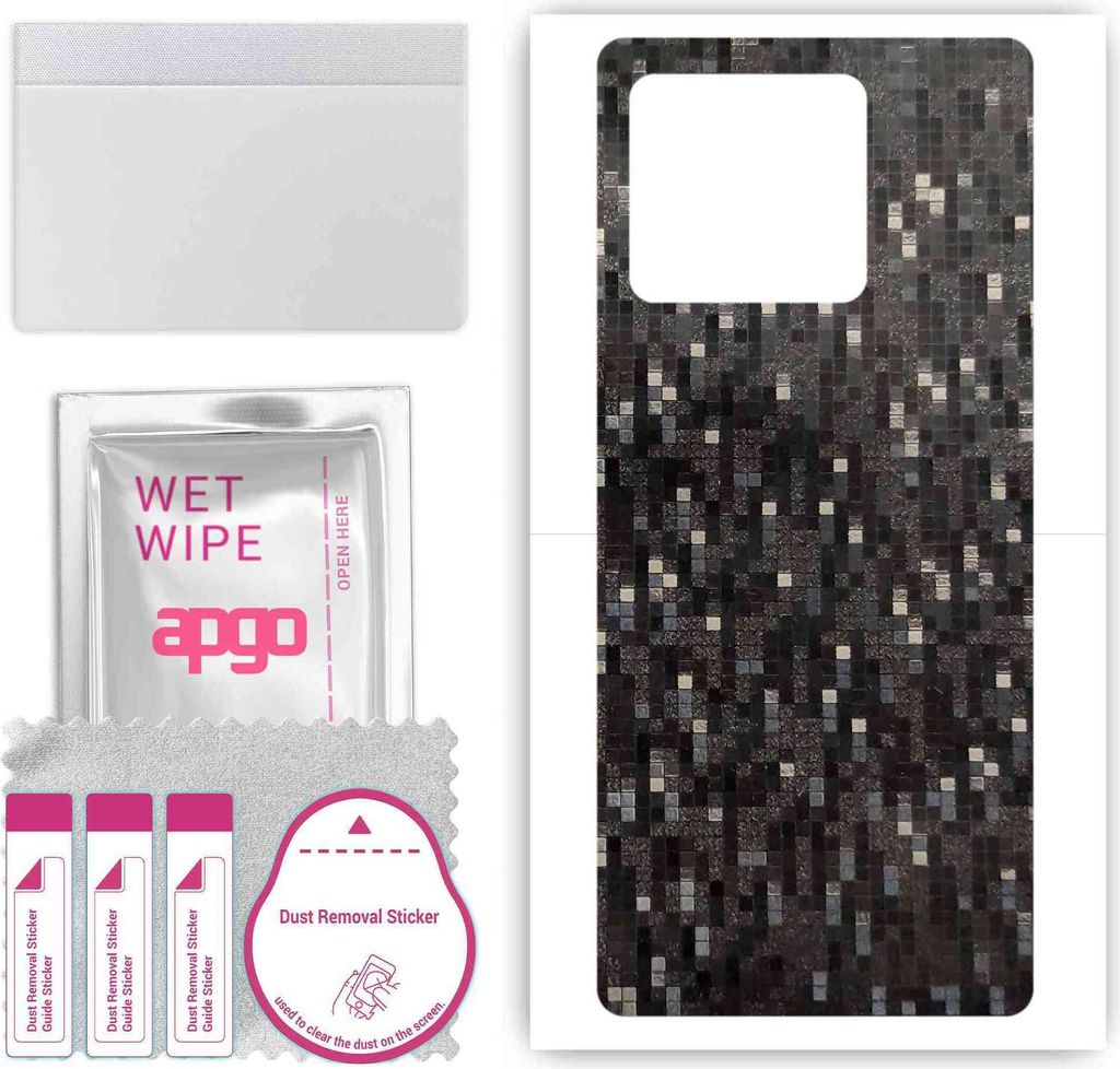 apgo Rückseite Schutzfolie, Skin, kompatibel mit Xiaomi 13 Pro, Hinten Displayschutzfolie aus Vinylfolie, kratzfest, einfache Montage - Carbon Bla...
