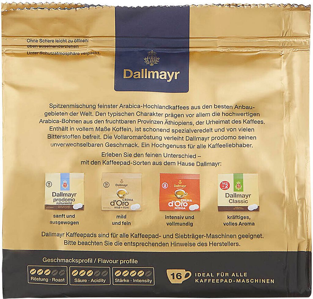 Dallmayr Prodomo | 16 Kaffeepads Produktbild 4