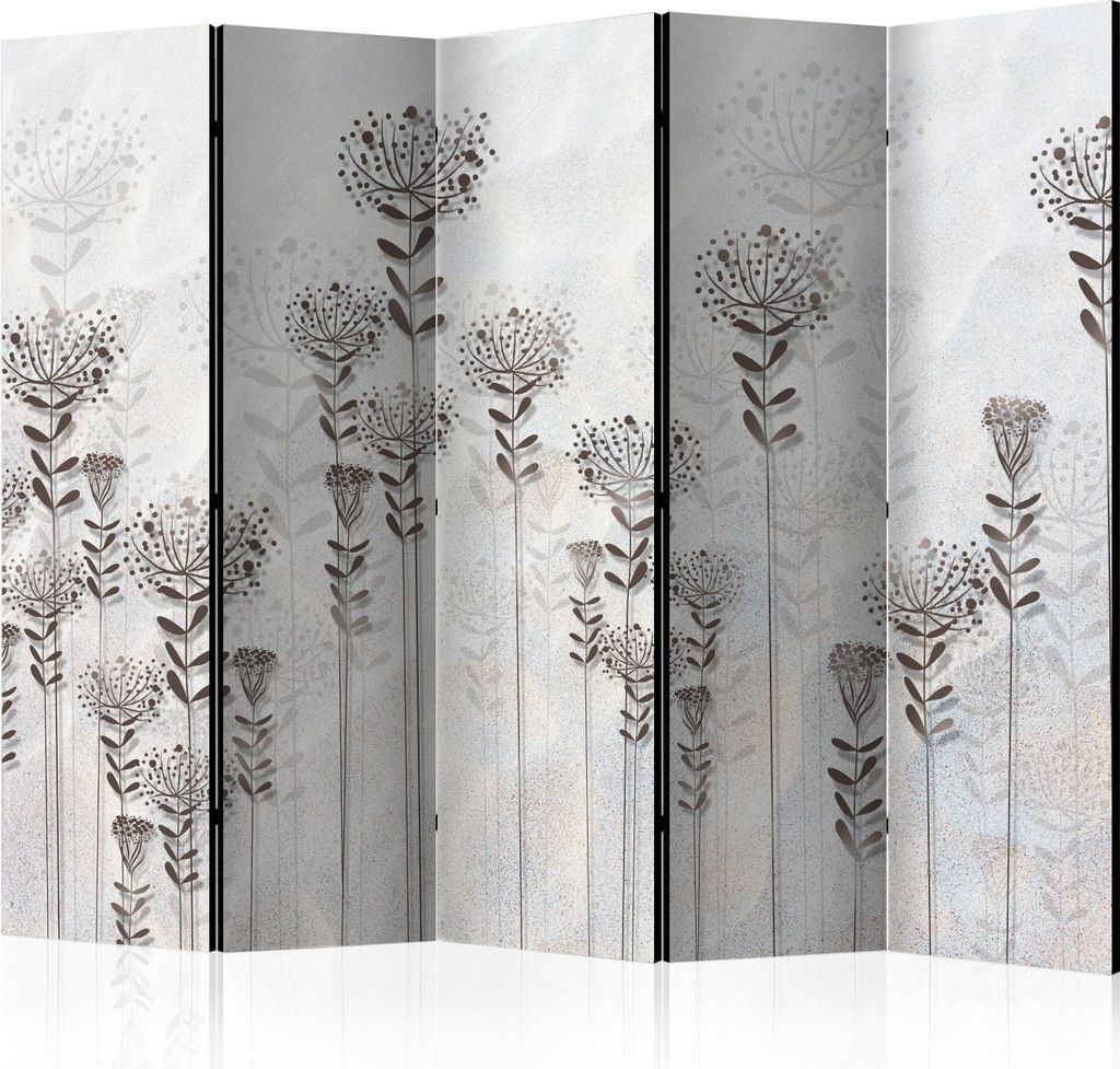 Akusticher Raumteiler Blumen Foto Paravent 225x172 cm beidseitig auf Vlies-Leinwand bedruckt Akustikschaum Trennwand Spanische Wand Sichtschutz Hom...