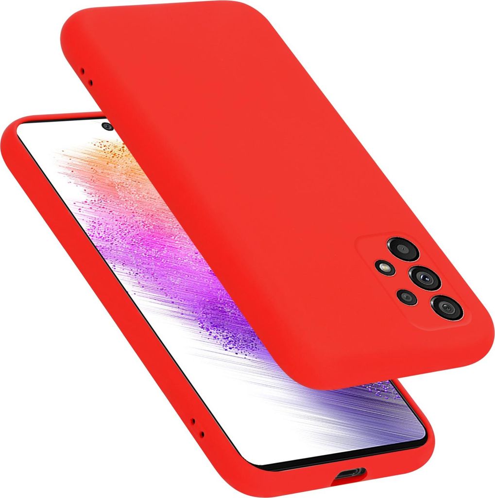 Cadorabo Schutzhülle für Samsung Galaxy A73 5G Hülle in Rot Handyhülle Case Cover TPU Etui