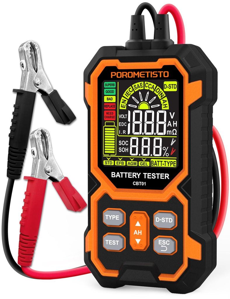 Autoakutester CBT01, 12V/24V, LCD, Batterie-Analyzer, Starttest