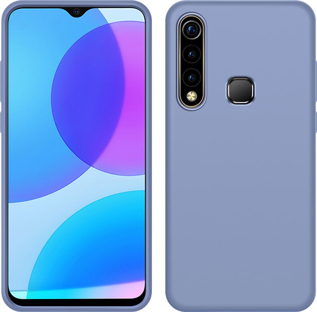 VIVO Z5i Hülle, LaimTop Slim Flüssig Silikon Soft Gel Gummi Stoßfest Kratzfest Schutzhülle für VIVO Z5i Grau