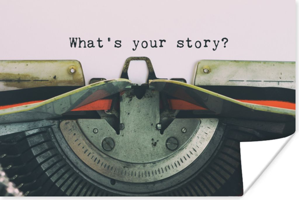 MuchoWow Poster Schreibmaschine - Retro - Sprichwörter 60x40 cm - Schlafzimmerdekoration