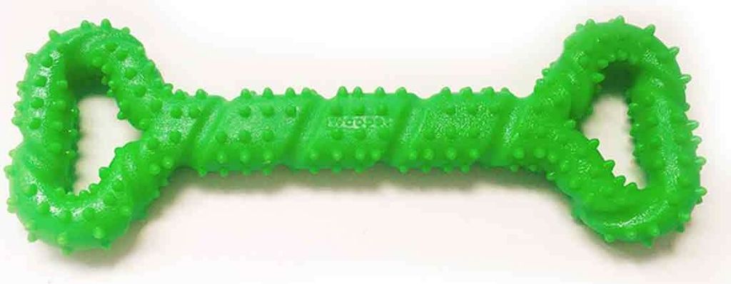 Kauspielzeug für Hunde, widerstandsfähiges Gummi, 33 cm, knochenförmiges Welpenspielzeug mit konvexem Design, solides interaktives Hundespielzeu...