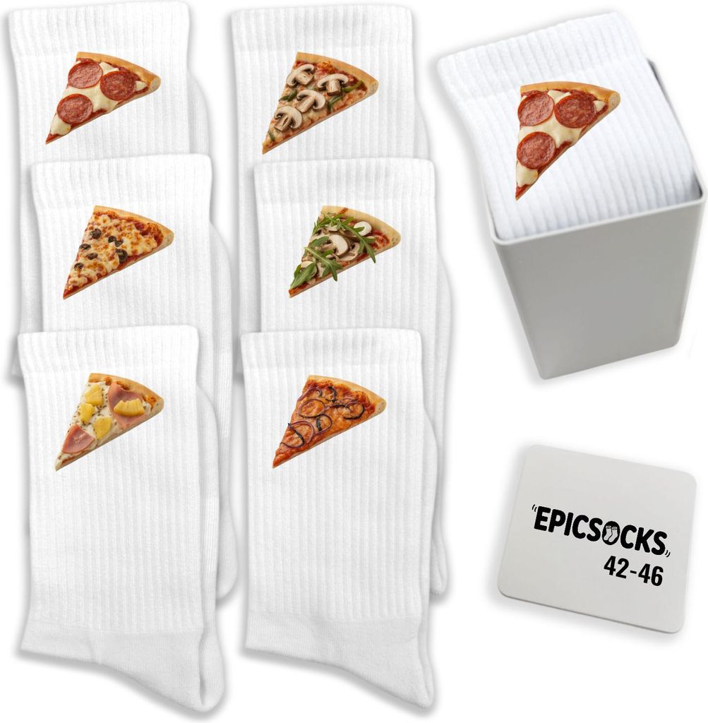 epicsocks Pizza Passion Socken in 42-46 im Produktbild 