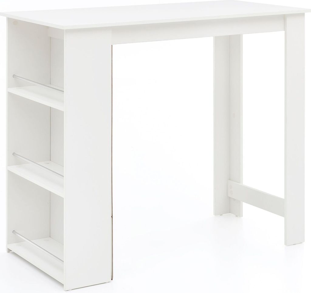 tinkaro Bartisch eckig MARGIT Holz Stehtisch Weiß