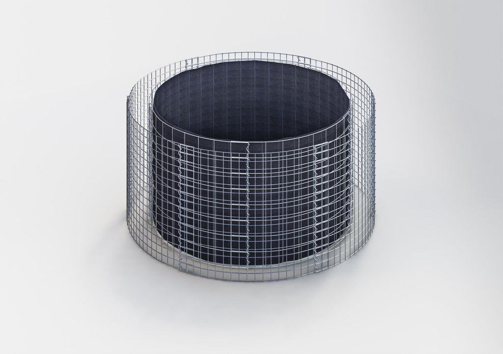 Hochbeet rund, Außendurchmesser 172 cm, Höhe 80 cm, Maschenweite 5 x 10 cm, Wandstärke 15 cm