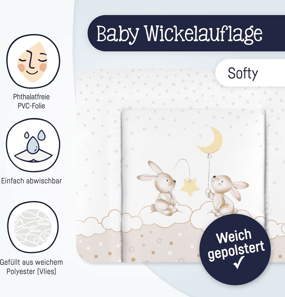 Julius Zöllner Materassino fasciatoio Softy, grigio savana