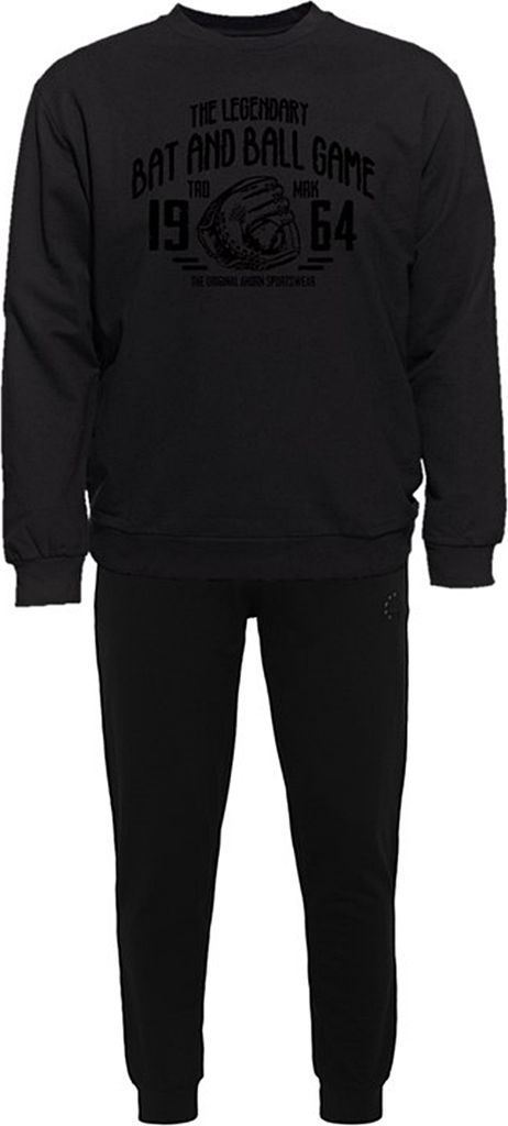 Übergrößen Jogginganzug Legandary Ball Game AHORN SPORTSWEAR Schwarz 4XL