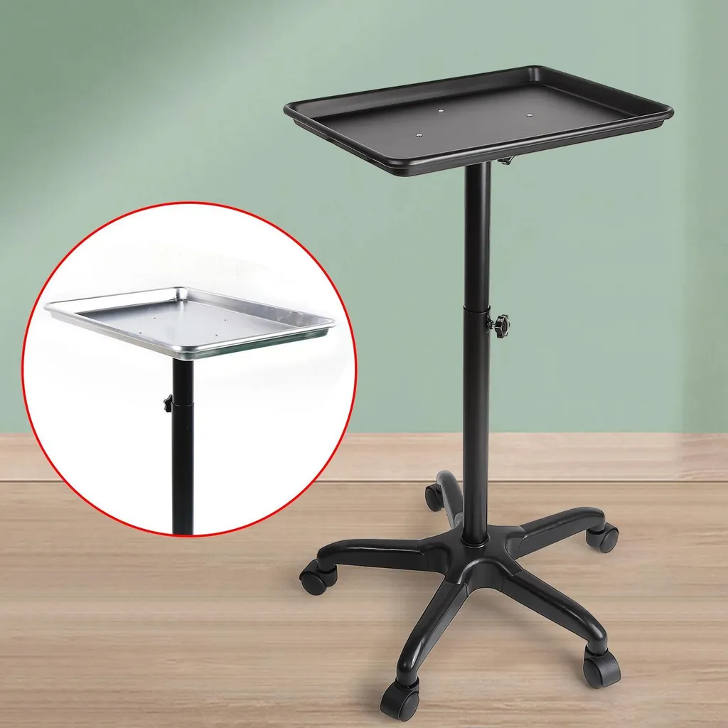 Plateau de coiffeur ajustable : fini le désordre avec ce chariot mobile - 7