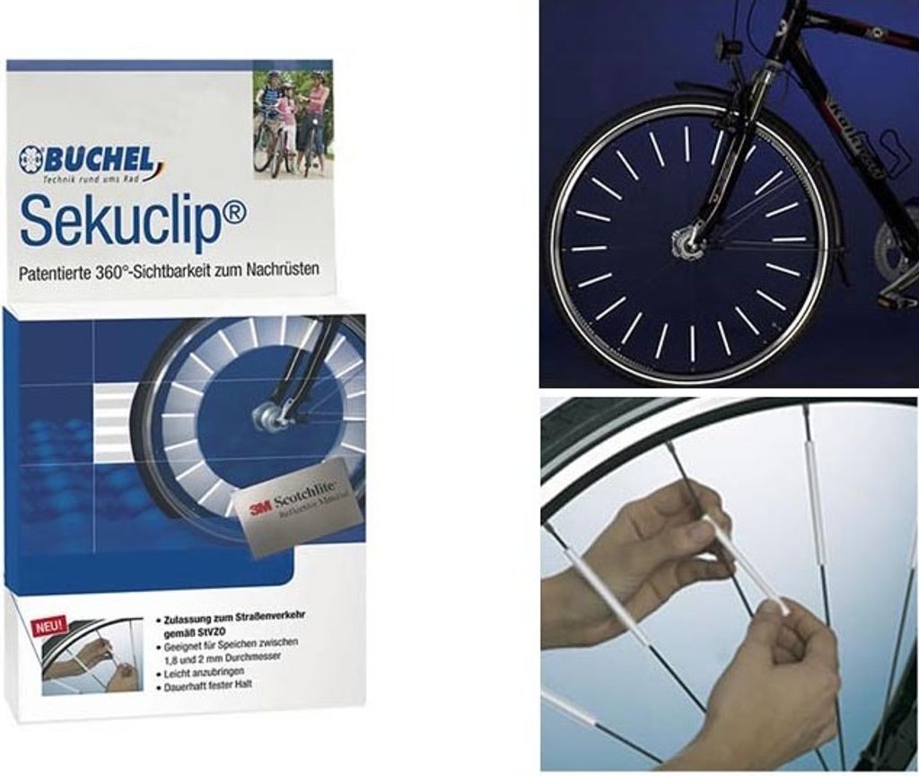 72 Stück Sekuclip Scotchlite 3M Speichenreflektoren Speichenstrahler