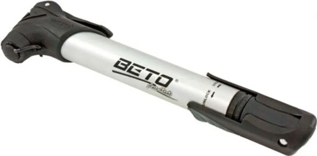 Mini-pompe Beto Quick Argent 100 Psi - Gonfleur vélo compact et léger