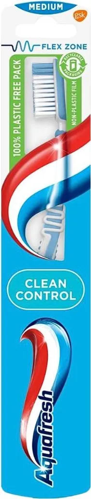 Brosse à Dents Aquafresh Clean Control Medium avec Tête Flexible x6