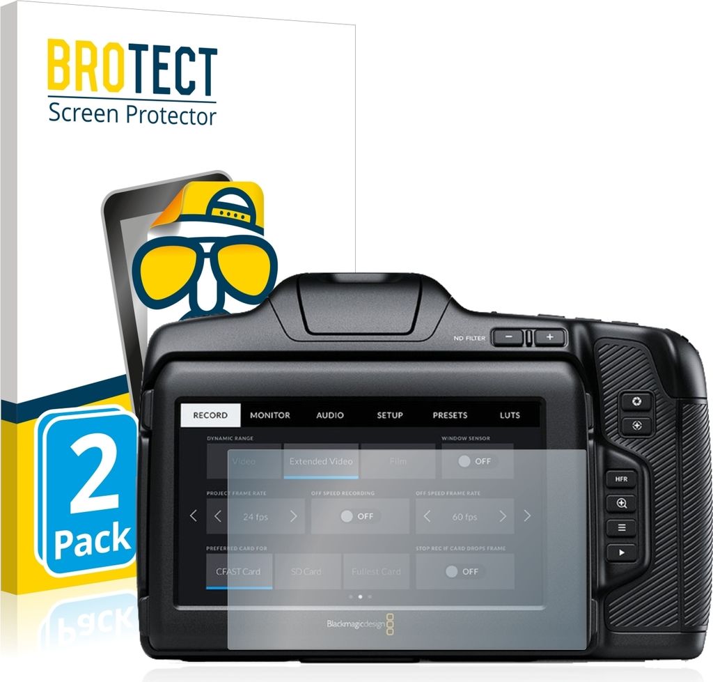 2x BROTECT Schutzfolie für Pocket Cinema Camera 6K Pro / G2 Displayschutz Displayschutzfolie Folie Matt Entspiegelungsfolie