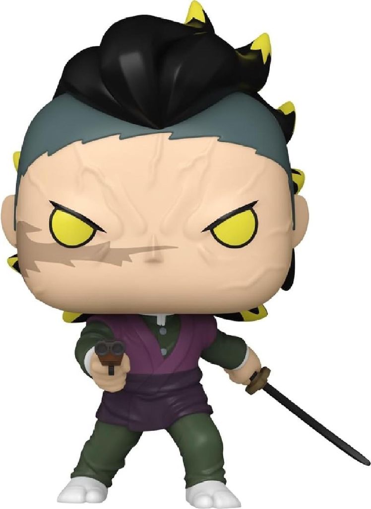 A Funko Pop! figure of Genya Shinazugawa in his Demon Form from Demon Slayer.