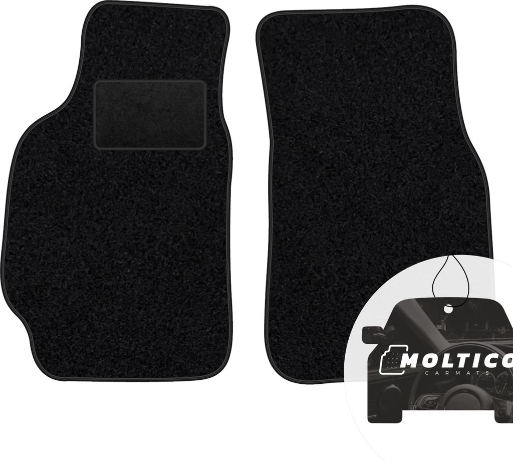 moto-MOLTICO Vorne Fußmatten Auto Velours Autoteppiche Schwarz Automatten Set 2-teilig passend für Toyota Celica 1993-1999
