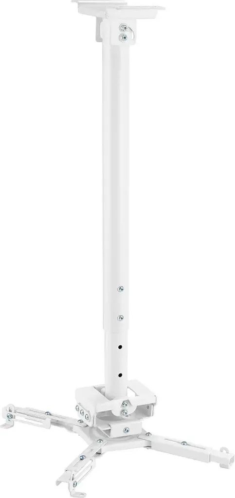 Support vidéoprojecteur blanc extensible 90cm - Fixation plafond stable - 2