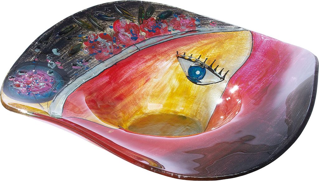 Casablanca by Gilde Glasart Deko Schale Face Cloe, 52074