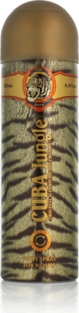Déodorant pour Femme Cuba Jungle Tiger 200 ml Spray Fraîcheur Tropicale