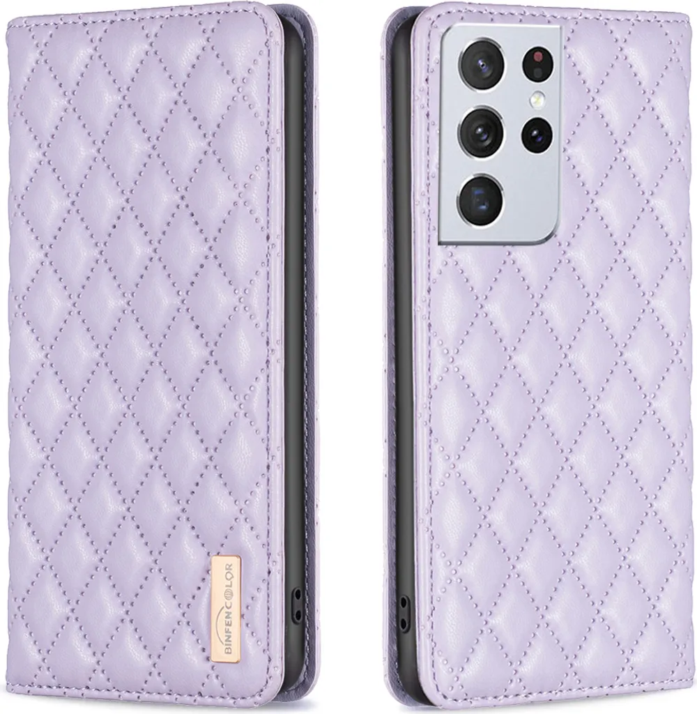 Custodia Galaxy S21 Ultra 5G Viola: Il Comfort della Pelle e del Supporto