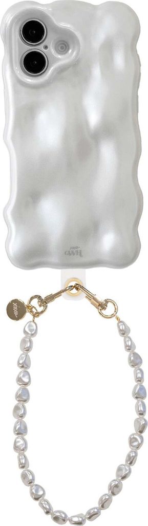 xoxo Wildhearts Bubbly Case White with Cord - Geeignet für iPhone 16 - Weiß