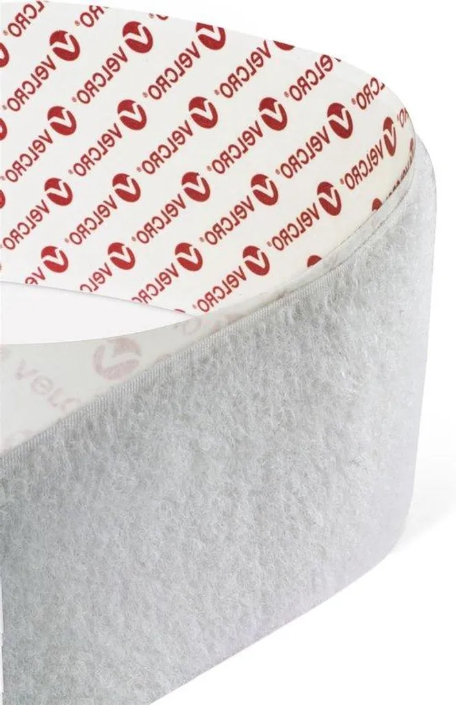 Ruban Auto-agrippant Blanc 50 mm x 1 m | Forte Adhésion Crochets Œillets