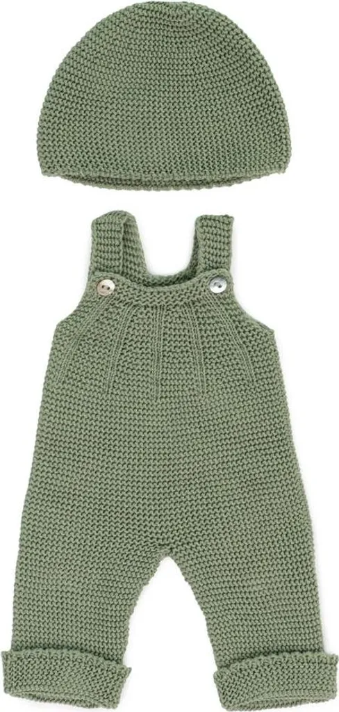 Salopette tricot poupée Miniland : vêtement facile à enfiler et bio