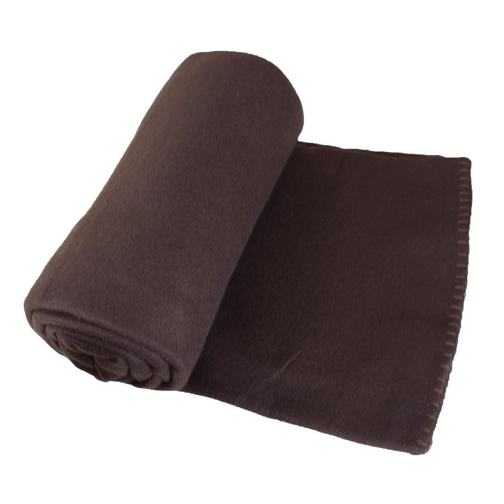 Fleecedecke Polarfleece versch. Unifarben 130x170cm Wohndecke Schlafdecke Decke, Farbe:braun