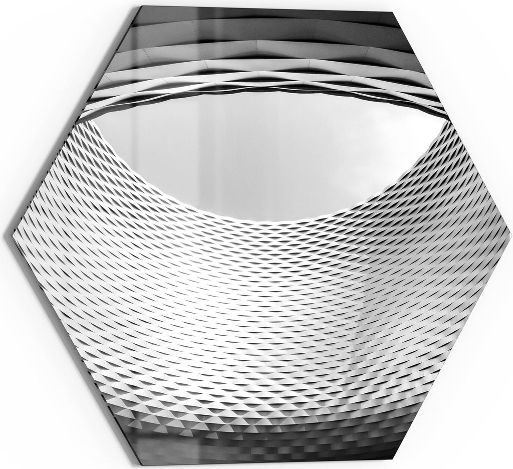 DEQORI Glasbild Echtglas 55x48 cm 'Zylinder der Messe Basel' Wandbild Bild modern Deko