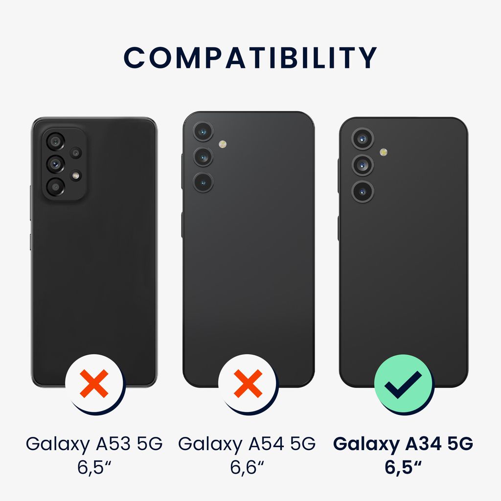 kwmobile Handyhülle kompatibel mit Samsung Galaxy A34 5G Hülle - gummierte Handy Case aus Silikon in Graugrün