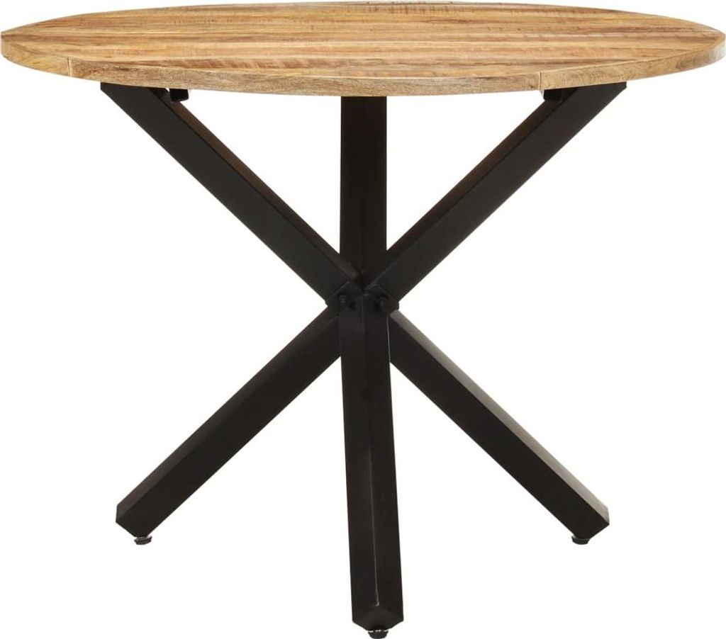 vidaXL Stół do jadalni okrągły 100x100x75 cm Surowe drewno Zdjęcie produktu 