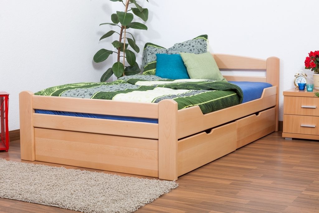Bett 120 x 200 cm Buche Natur