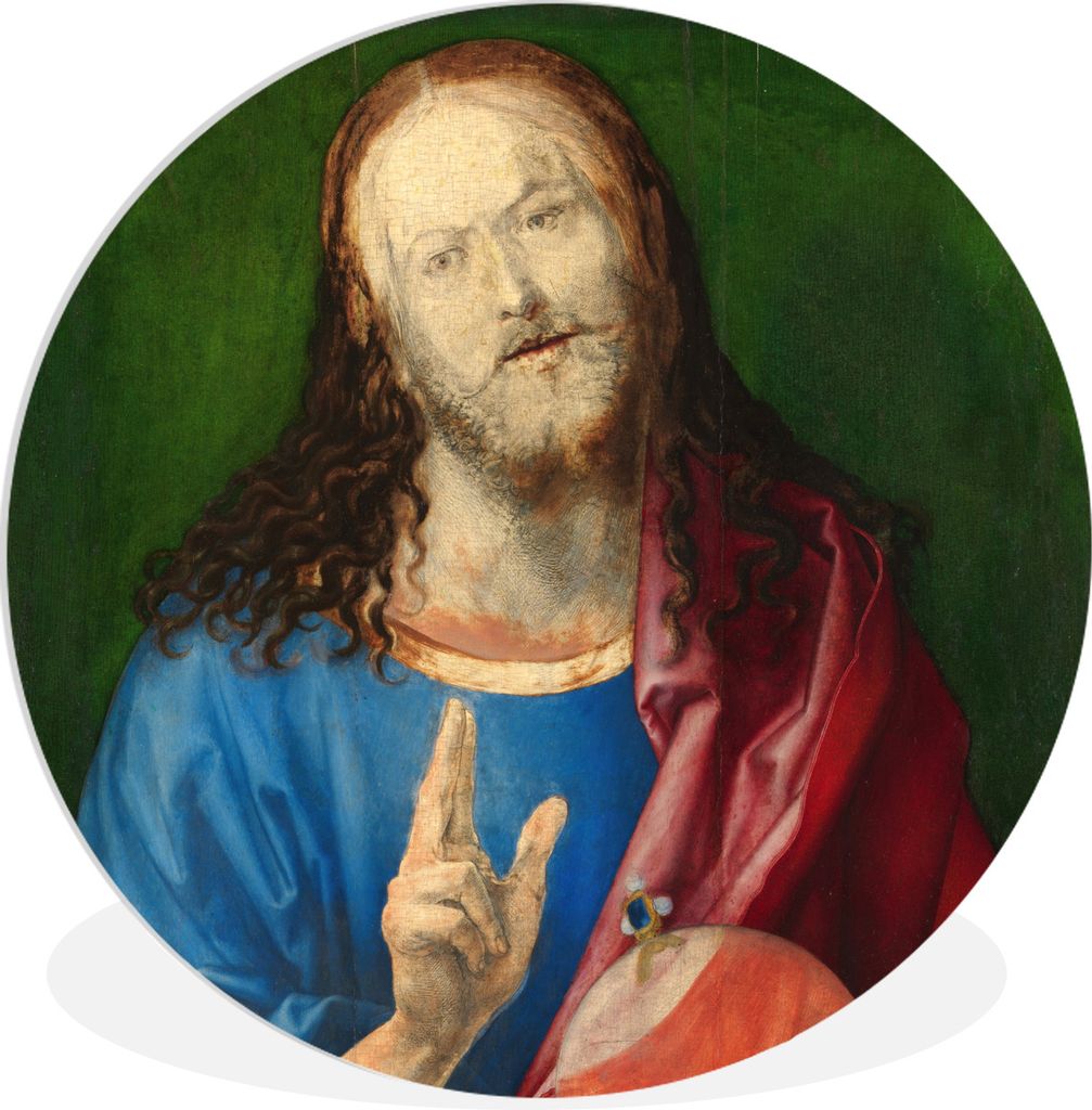 MuchoWow Rundes Wandbild - Runde Bilder Salvator Mundi - Albrecht Dürer Ø 30 cm Kreis Wanddekoration Kunststoff - Wandkreis - Wandschmuck - Sch...
