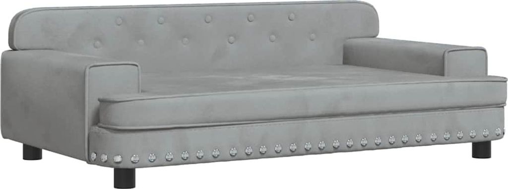 vidaXL Hundebett Hellgrau 90x53x30 cm Samt