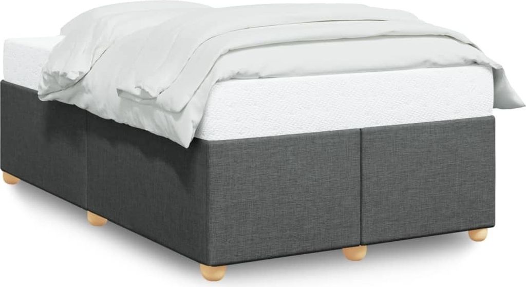 (NEU 2026) Bettgestell moderne, ohne Matratze, Dunkelgrau 120x190 cm - Stoff - Klassische Betten - 45.4 kg
