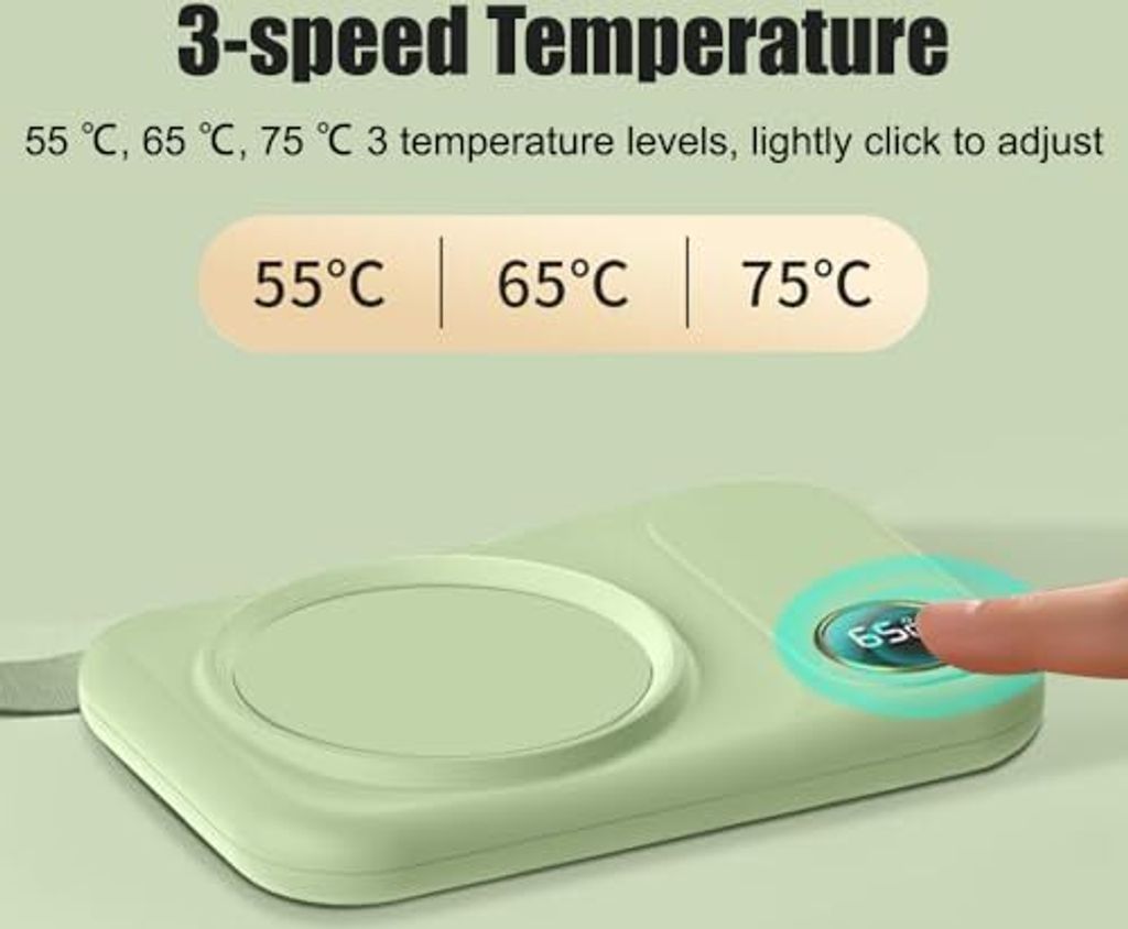 Kaffeetassewärmer, 10 W USB -Schreibtisch Elektrische Wärmer 3 Temperatureinstellungen Erhitzen Kaffee, Tee, Wasser, Milch, Getränke