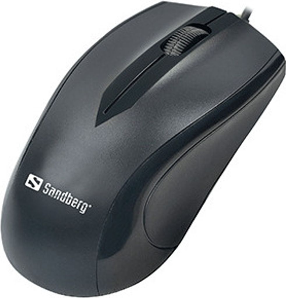 Sandberg USB Mouse, rechts, Optisch, USB Typ-A, 1200 DPI, Schwarz