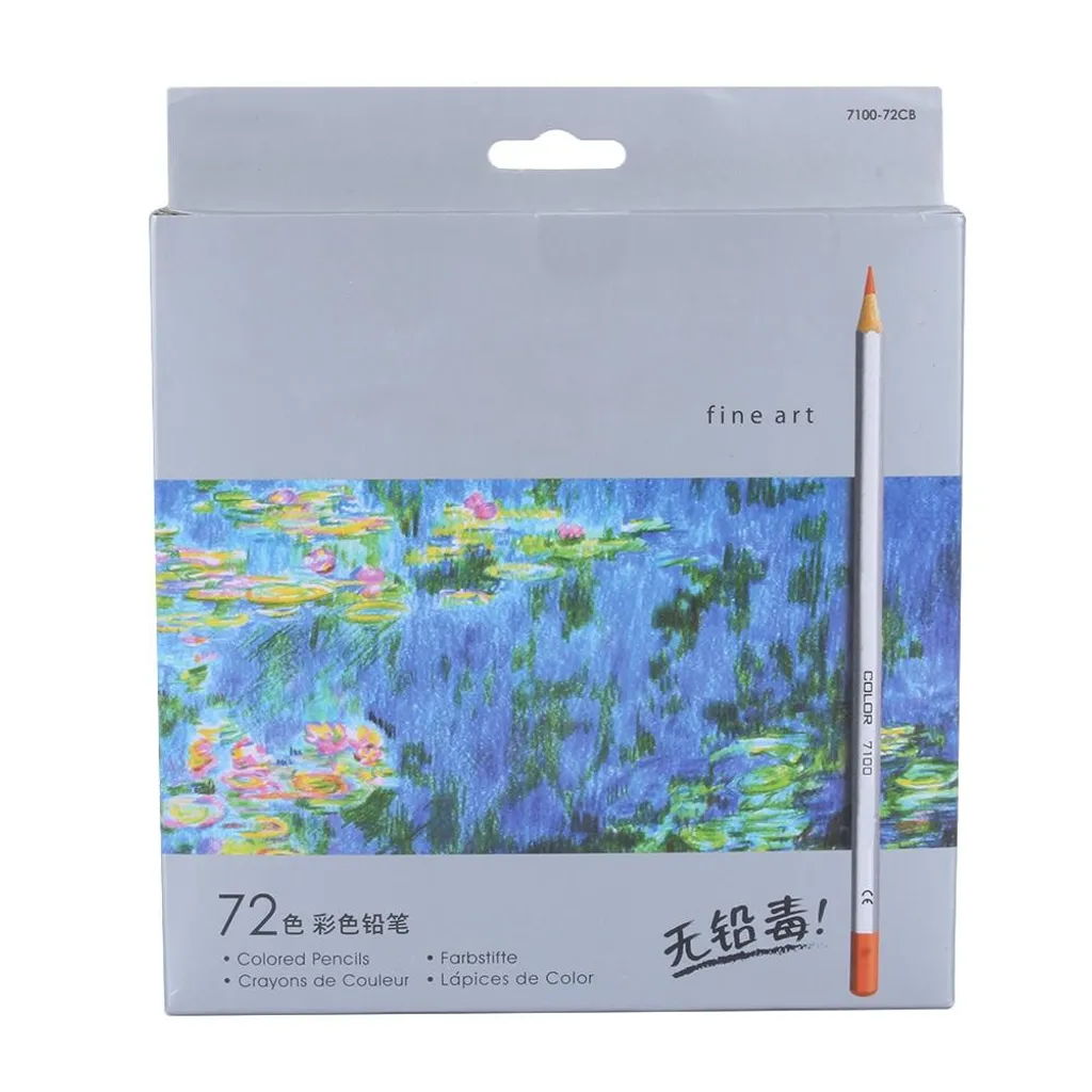 Set de crayons de dessin artistique 72 couleurs à base d'huile riche