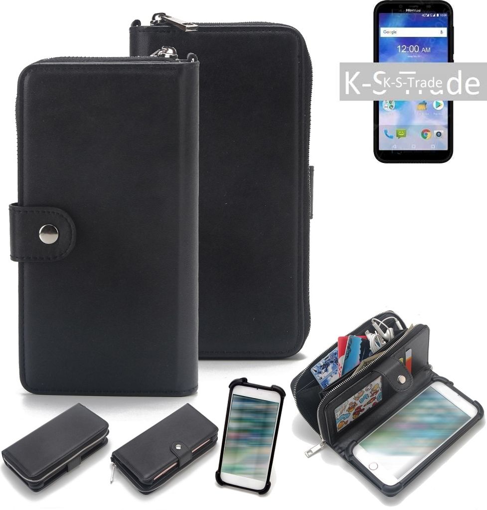 K-S-Trade 2in1 Handyhülle Schutzhülle kompatibel mit Sony Xperia 10 & Portemonnee Cover Handy Hülle Case Etui Geldbörse Wallet Bookstyle Hülle