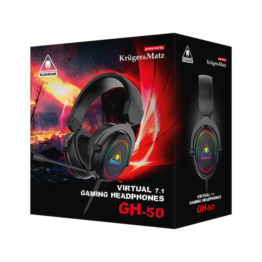 Cuffie Gamer Kruger&Matz KM0675 Warrior GH-50 con Microfono RGB - 15
