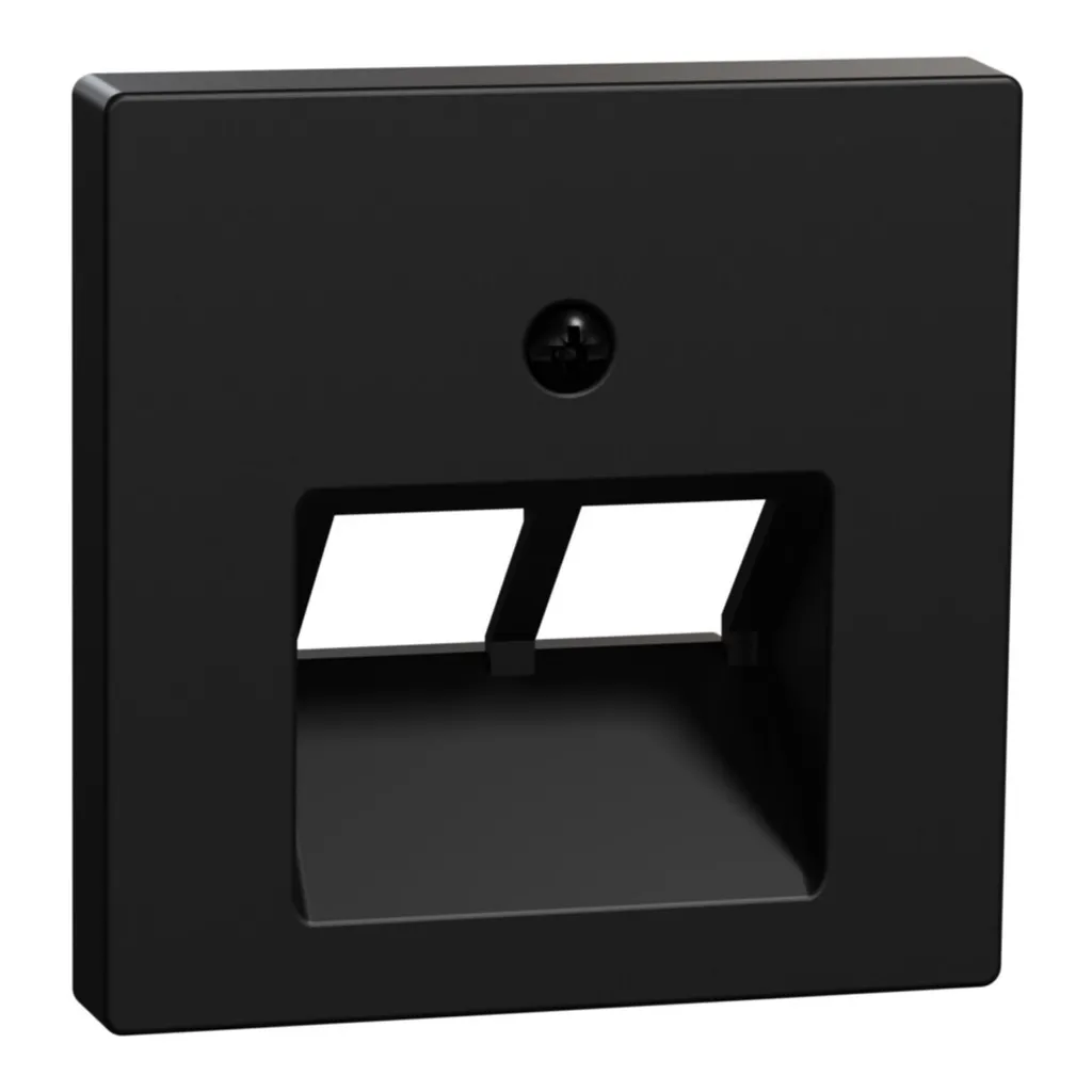Merten plaque centrale 2f sw matt f Schneider Electric System M noire
